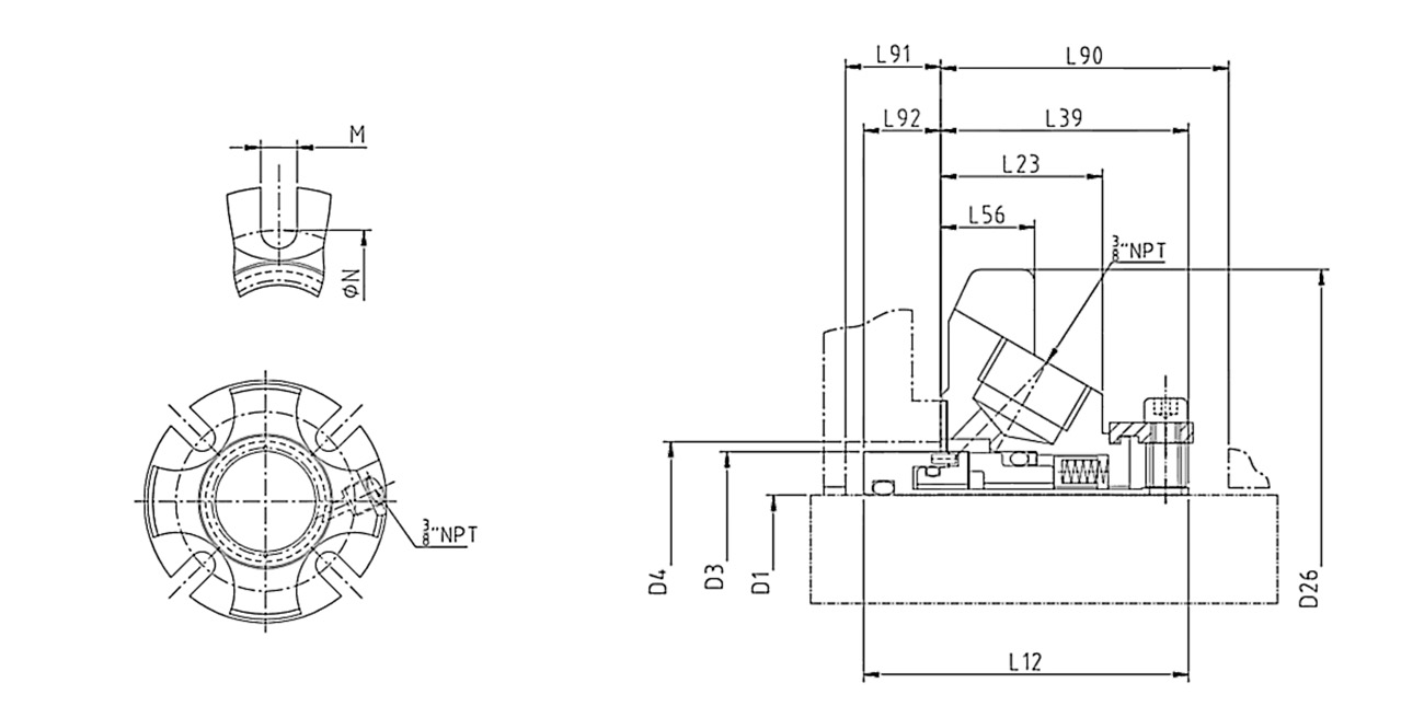 PZ46 Standard Bore installation view