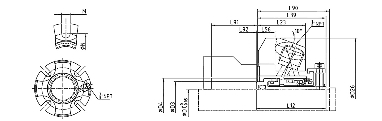 PZ47 Standard Bore installation view