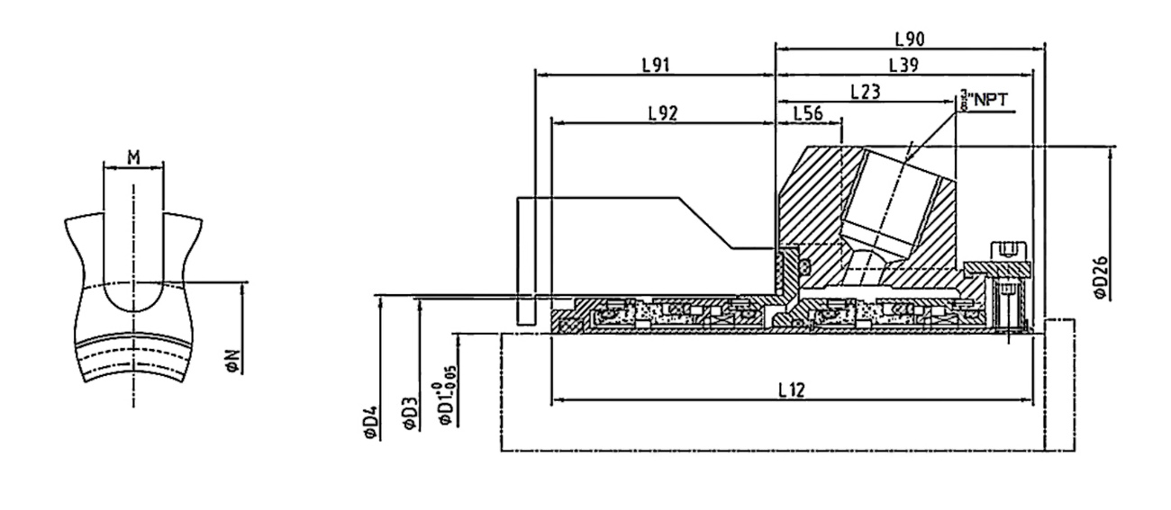 PZ47D Standard Bore installation view