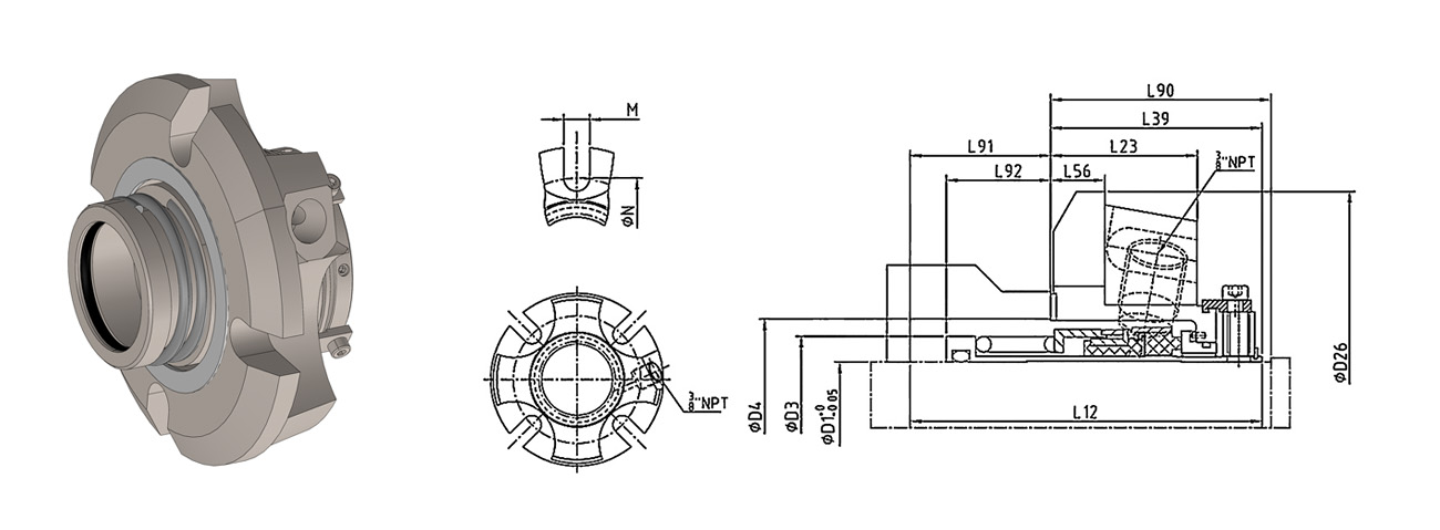 PZ48 Standard Bore installation view